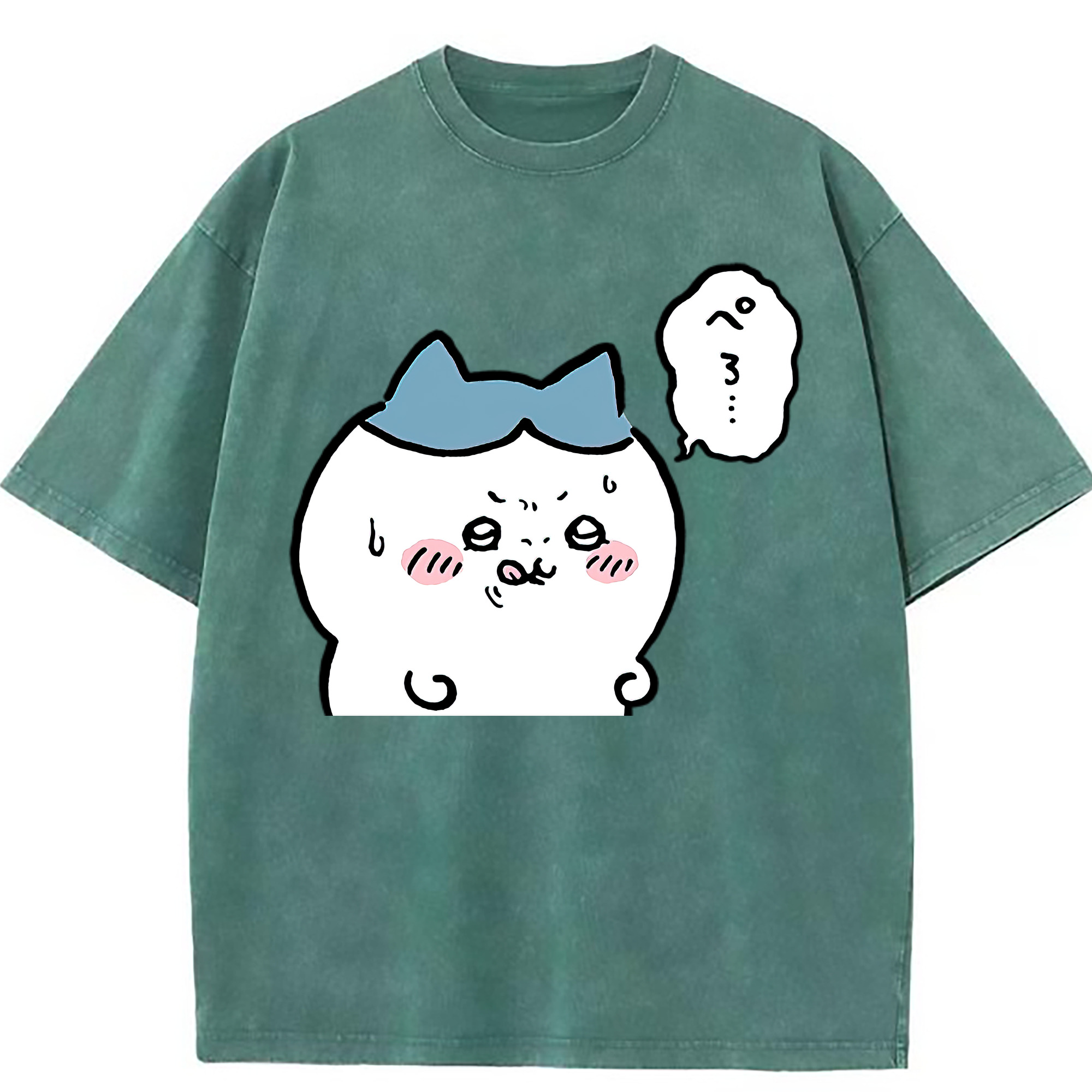 （画像用） ちいかわ ハチワレ Chii-kawa hachiware 綿100% ヴィンテージ風 半袖Tシャツ（フロントプリント）